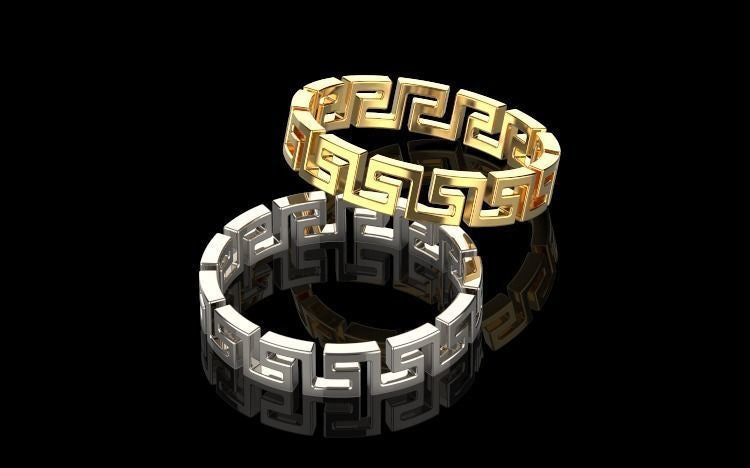 Greek pattern Ring