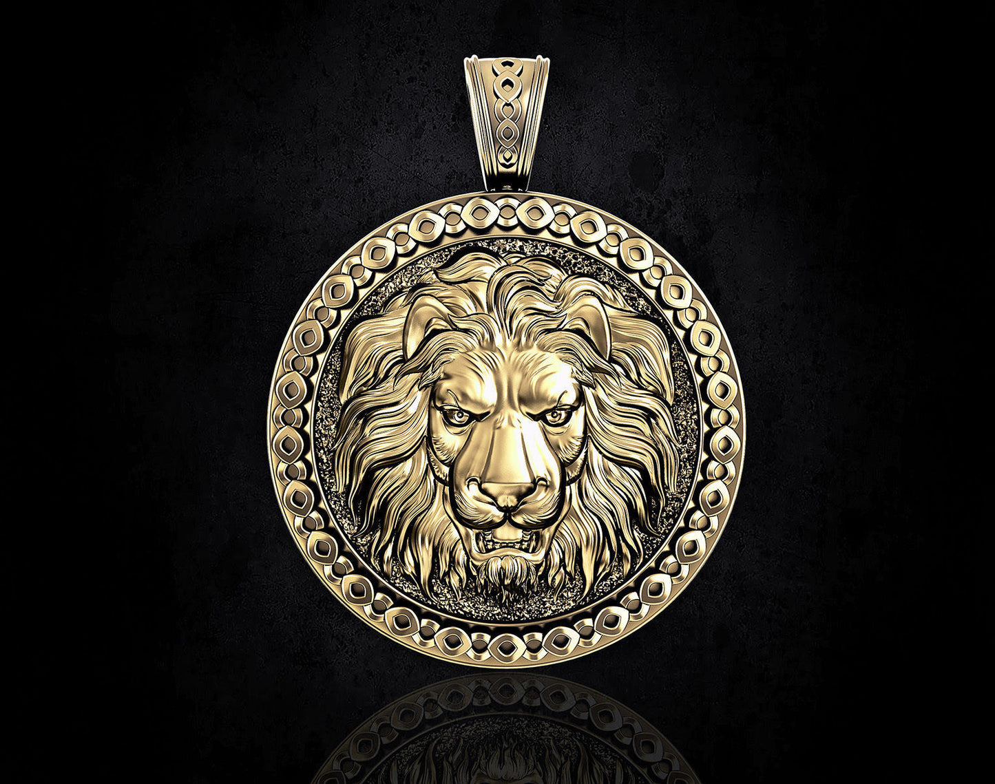 All gold and Two Tone Lions Pride Pendant