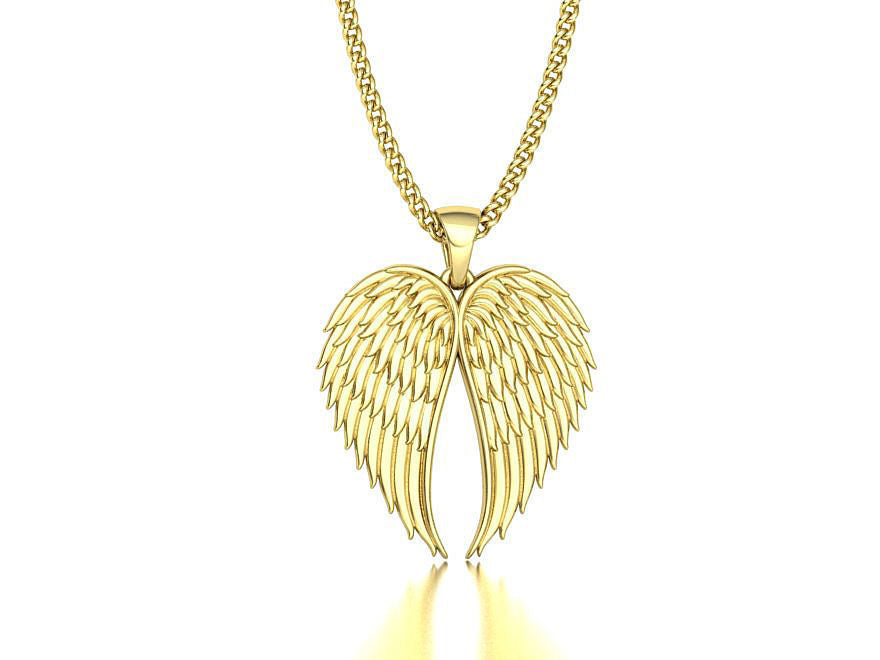 All gold Angel Wing Pendant