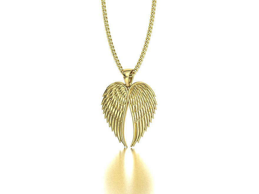 All gold Angel Wing Pendant